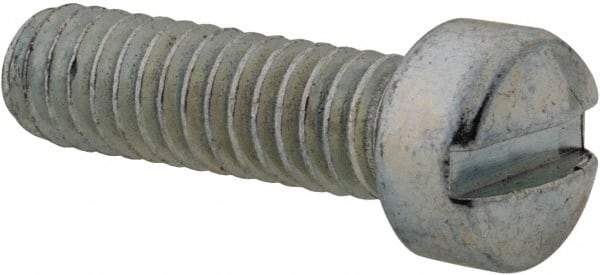 Value Collection - #12-24 UNC, 3/4" Length Under Head Slotted Drive Machine Screw - Fillister Head, Grade 2 Steel, Zinc-Plated Finish, Without Washer - Exact Tool & Supply