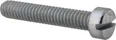 Value Collection - #12-24 UNC, 1-1/4" Length Under Head Slotted Drive Machine Screw - Fillister Head, Grade 2 Steel, Zinc-Plated Finish, Without Washer - Exact Tool & Supply