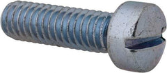 Value Collection - 5/16-18 UNC, 1" Length Under Head Slotted Drive Machine Screw - Fillister Head, Grade 2 Steel, Zinc-Plated Finish, Without Washer - Exact Tool & Supply