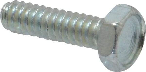 Value Collection - #6-32 UNC, 1/2" Length Under Head Hex Drive Machine Screw - Hex Head, Grade J82 Steel, Zinc-Plated Finish, Without Washer - Exact Tool & Supply