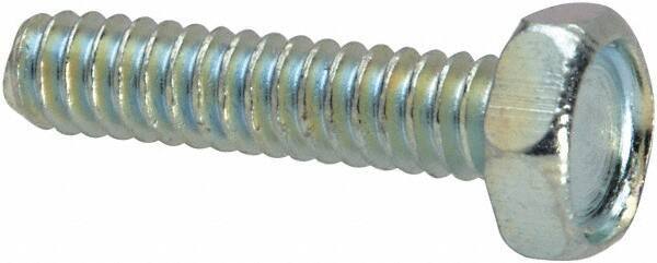 Value Collection - #6-32 UNC, 5/8" Length Under Head Hex Drive Machine Screw - Hex Head, Grade J82 Steel, Zinc-Plated Finish, Without Washer - Exact Tool & Supply