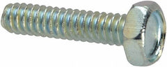 Value Collection - #6-32 UNC, 5/8" Length Under Head Hex Drive Machine Screw - Hex Head, Grade J82 Steel, Zinc-Plated Finish, Without Washer - Exact Tool & Supply