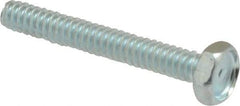 Value Collection - #6-32 UNC, 1" Length Under Head Hex Drive Machine Screw - Hex Head, Grade J82 Steel, Zinc-Plated Finish, Without Washer - Exact Tool & Supply
