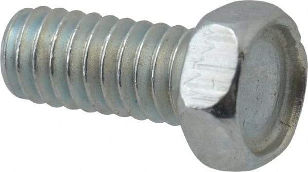 Value Collection - #8-32 UNC, 3/8" Length Under Head Hex Drive Machine Screw - Hex Head, Grade 2 Steel, Zinc-Plated Finish, Without Washer - Exact Tool & Supply