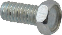 Value Collection - #8-32 UNC, 3/8" Length Under Head Hex Drive Machine Screw - Hex Head, Grade 2 Steel, Zinc-Plated Finish, Without Washer - Exact Tool & Supply