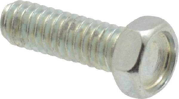 Value Collection - #8-32 UNC, 1/2" Length Under Head Hex Drive Machine Screw - Hex Head, Grade J82 Steel, Zinc-Plated Finish, Without Washer - Exact Tool & Supply