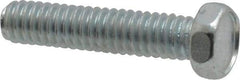 Value Collection - #8-32 UNC, 3/4" Length Under Head Hex Drive Machine Screw - Hex Head, Grade J82 Steel, Zinc-Plated Finish, Without Washer - Exact Tool & Supply