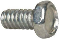 Value Collection - #10-24 UNC, 3/8" Length Under Head Hex Drive Machine Screw - Hex Head, Grade J82 Steel, Zinc-Plated Finish, Without Washer - Exact Tool & Supply