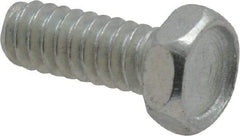 Value Collection - #10-24 UNC, 1/2" Length Under Head Hex Drive Machine Screw - Hex Head, Grade J82 Steel, Zinc-Plated Finish, Without Washer - Exact Tool & Supply