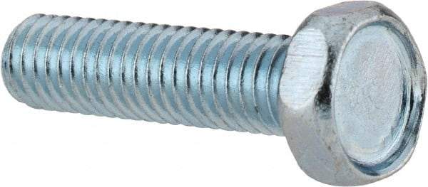 Value Collection - #10-32 UNF, 3/4" Length Under Head Hex Drive Machine Screw - Hex Head, Grade J82 Steel, Zinc-Plated Finish, Without Washer - Exact Tool & Supply