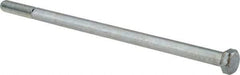 Value Collection - 3/8-16 UNC, 8" Length Under Head Hex Head Cap Screw - Grade 2 Steel, Zinc-Plated Finish, 9/16" Hex - Exact Tool & Supply