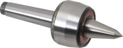 Rohm - MT3 Taper Shank, 2.362" Head Diam 882 Lb Capacity Live Center - 5,000 Max RPM, 1.661" Head Length, 63/64" Point Diam, 1.85" Point Len, 880 Lb Max Workpc, 6.949" OAL, Long Point - Exact Tool & Supply