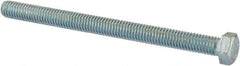 Value Collection - 3/8-16 UNC, 5" Length Under Head Hex Head Cap Screw - Fully Threaded, Grade 2 Steel, Zinc-Plated Finish, 9/16" Hex - Exact Tool & Supply