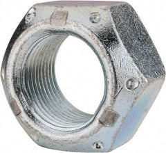 Value Collection - 1-1/8 - 12 UNF Grade C Hex Lock Nut with Distorted Thread - 1-11/16" Width Across Flats, 1" High, Cadmium Clear-Plated Finish - Exact Tool & Supply