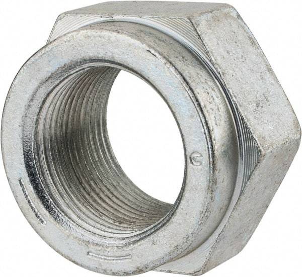 Value Collection - 1-3/8 - 12 UNF Grade C Hex Lock Nut with Distorted Thread - 2-1/16" Width Across Flats, 1-13/64" High, Cadmium Clear-Plated Finish - Exact Tool & Supply