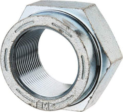 Value Collection - 1-1/2 - 12 UNF Grade C Hex Lock Nut with Distorted Thread - 2-1/4" Width Across Flats, 1-5/16" High, Cadmium Clear-Plated Finish - Exact Tool & Supply