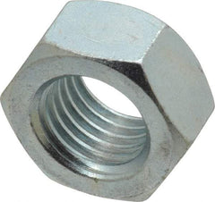 Value Collection - 1-8 UNC Grade C Hex Lock Nut with Distorted Thread - 1-1/2" Width Across Flats, 7/8" High, Cadmium Clear-Plated Finish - Exact Tool & Supply