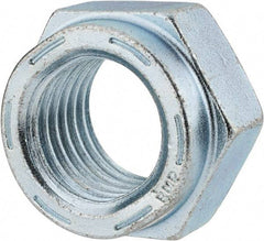 Value Collection - 1-1/4 - 7 UNC Grade C Hex Lock Nut with Distorted Thread - 1-7/8" Width Across Flats, 1-3/32" High, Cadmium Clear-Plated Finish - Exact Tool & Supply