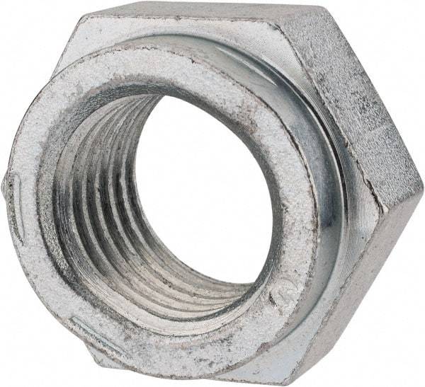 Value Collection - 1-3/8 - 6 UNC Grade C Hex Lock Nut with Distorted Thread - 2-1/16" Width Across Flats, 1-13/64" High, Cadmium Clear-Plated Finish - Exact Tool & Supply