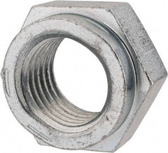 Value Collection - 1-3/8 - 6 UNC Grade C Hex Lock Nut with Distorted Thread - 2-1/16" Width Across Flats, 1-13/64" High, Cadmium Clear-Plated Finish - Exact Tool & Supply