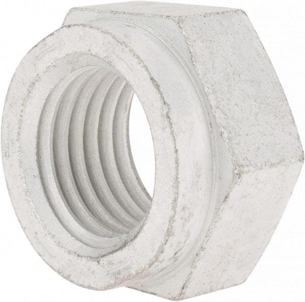 Value Collection - 1-1/2 - 6 UNC Grade C Hex Lock Nut with Distorted Thread - 2-1/4" Width Across Flats, 1-5/16" High, Cadmium Clear-Plated Finish - Exact Tool & Supply
