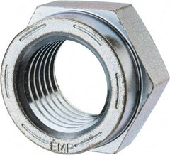 Value Collection - 2 - 4-1/2 UNC Grade C Hex Lock Nut with Distorted Thread - 3" Width Across Flats, Cadmium Clear-Plated Finish - Exact Tool & Supply