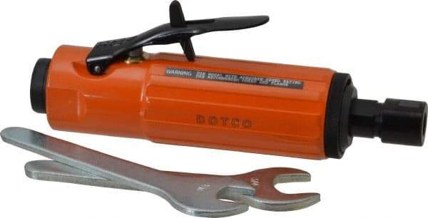 Dotco - 1/4" Collet, Straight Handle, Straight Air Die Grinder - 23,000 RPM, Rear Exhaust, 37 CFM, 0.9 hp, 90 psi, 1/4" Inlet - Exact Tool & Supply