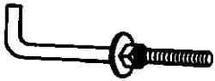 Value Collection - 5/8-11, 18" OAL Bent Anchor Bolt - Grade 2 Steel - Exact Tool & Supply