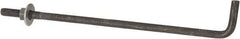 Value Collection - 3/8-16, 10" OAL Bent Anchor Bolt - Grade 2 Steel - Exact Tool & Supply