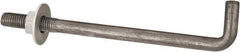 Value Collection - 1/2-13, 8" OAL Bent Anchor Bolt - Grade 2 Steel - Exact Tool & Supply