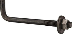 Value Collection - 5/8-11, 8" OAL Bent Anchor Bolt - Grade 2 Steel - Exact Tool & Supply
