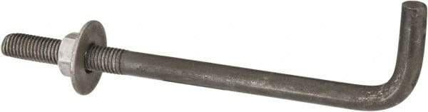 Value Collection - 5/8-11, 10" OAL Bent Anchor Bolt - Grade 2 Steel - Exact Tool & Supply