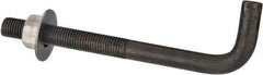 Value Collection - 1-8, 12" OAL Bent Anchor Bolt - Grade 2 Steel - Exact Tool & Supply
