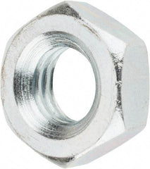 Value Collection - 3/8-16 UNC Steel Right Hand Machine Screw Hex Nut - 5/8" Across Flats, 1/4" High, Zinc Clear Finish - Exact Tool & Supply