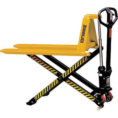 Wesco Industrial Products - 2,200 Lb Capacity, 31-1/2" Lift Scissor High Lift - 3.6" Min Lift Height, 44-1/2" Fork Length x 27" Fork Width, 27" Overall Width - Exact Tool & Supply