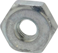 Value Collection - #6-40 UN Steel Right Hand Machine Screw Hex Nut - 5/16" Across Flats, 0.114" High, Zinc-Plated Finish, 2B Class of Fit - Exact Tool & Supply