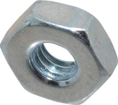 Value Collection - #8-36 UN Steel Right Hand Machine Screw Hex Nut - 11/32" Across Flats, 1/8" High, Zinc-Plated Finish, 2B Class of Fit - Exact Tool & Supply