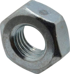 Value Collection - 1/4-28 UN Steel Right Hand Machine Screw Hex Nut - 7/16" Across Flats, 0.193" High, Zinc-Plated Finish, 2B Class of Fit - Exact Tool & Supply