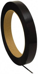 Made in USA - 7,200' Long x 1/2" Wide, Coil Case Plastic Strapping - 500 Lb Capacity, 0.02" Thick - Exact Tool & Supply