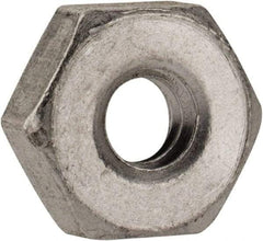 Value Collection - #6-32 UNC Aluminum Right Hand Machine Screw Hex Nut - 5/16" Across Flats, 7/64" High, Uncoated - Exact Tool & Supply