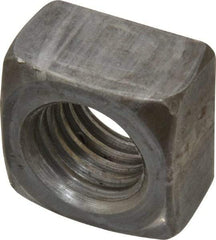 Value Collection - 3/4-10 Steel Square Nut - Uncoated, 1-1/8" Square Width x 21/32" Overall Height - Exact Tool & Supply