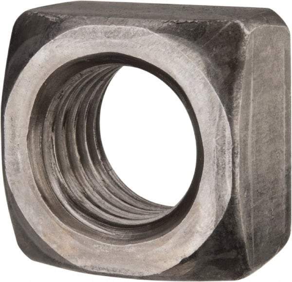 Value Collection - 7/8-9 Steel Square Nut - Uncoated, 1-5/16" Square Width x 49/64" Overall Height - Exact Tool & Supply