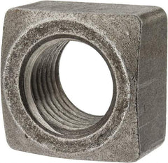 Value Collection - 1-1/4-7 Steel Square Nut - Uncoated, 1-7/8" Square Width x 1-3/32" Overall Height - Exact Tool & Supply