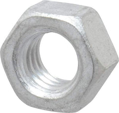Value Collection - 5/16-18 UN Aluminum Right Hand Hex Nut - 1/2" Across Flats, 17/64" High, Aluminum-Plated Finish - Exact Tool & Supply