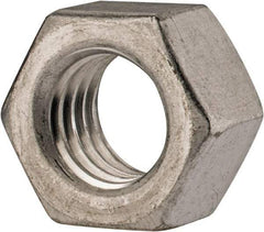 Value Collection - 1/2-13 UN Aluminum Right Hand Hex Nut - 3/4" Across Flats, 7/16" High, Uncoated - Exact Tool & Supply
