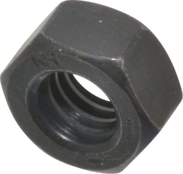 Value Collection - 5/16-18 UNC Steel Right Hand Hex Nut - 1/2" Across Flats, 17/64" High, Black Oxide Finish - Exact Tool & Supply
