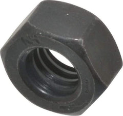 Value Collection - 5/16-18 UNC Steel Right Hand Hex Nut - 1/2" Across Flats, 17/64" High, Black Oxide Finish - Exact Tool & Supply