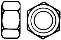 Value Collection - M36x4.00 Metric Coarse Stainless Steel Right Hand Hex Nut - 55mm Across Flats, 29mm High, Uncoated - Exact Tool & Supply