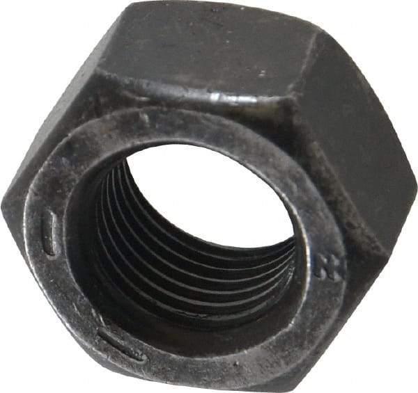 Value Collection - 9/16-18 UNF Steel Right Hand Hex Nut - 7/8" Across Flats, 31/64" High, Uncoated - Exact Tool & Supply