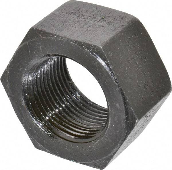 Value Collection - 1-1/4 - 12 UNF Steel Right Hand Hex Nut - 1-7/8" Across Flats, 1-1/16" High, Uncoated - Exact Tool & Supply